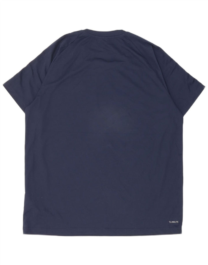 Adidas Мужская футболка Climalite Top XL Темно-синий полиэстер