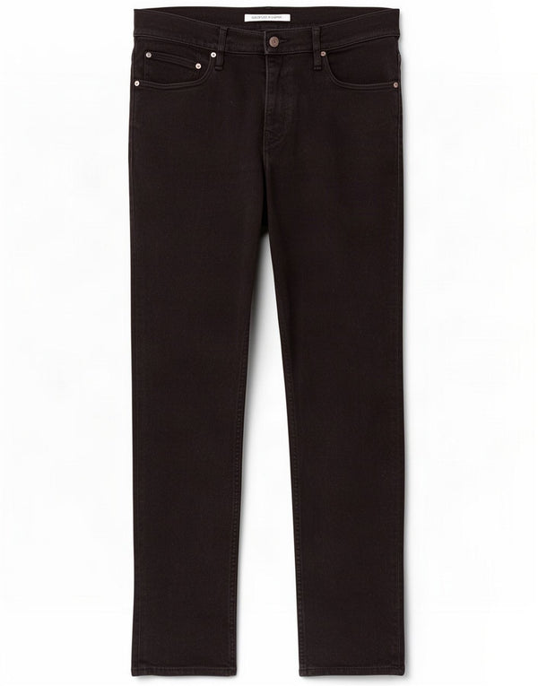 Calvin Klein Mens Straight Jeans W36 L34 Black Cotton