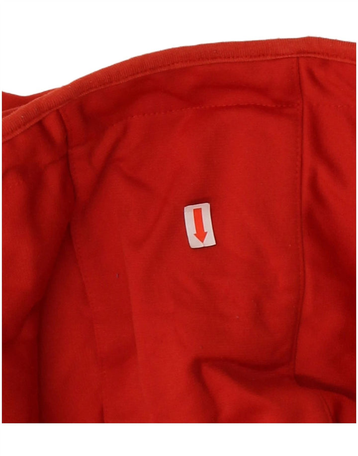 ADIDAS Mens Graphic Hoodie Jumper Medium Red Colourblock Polyester
