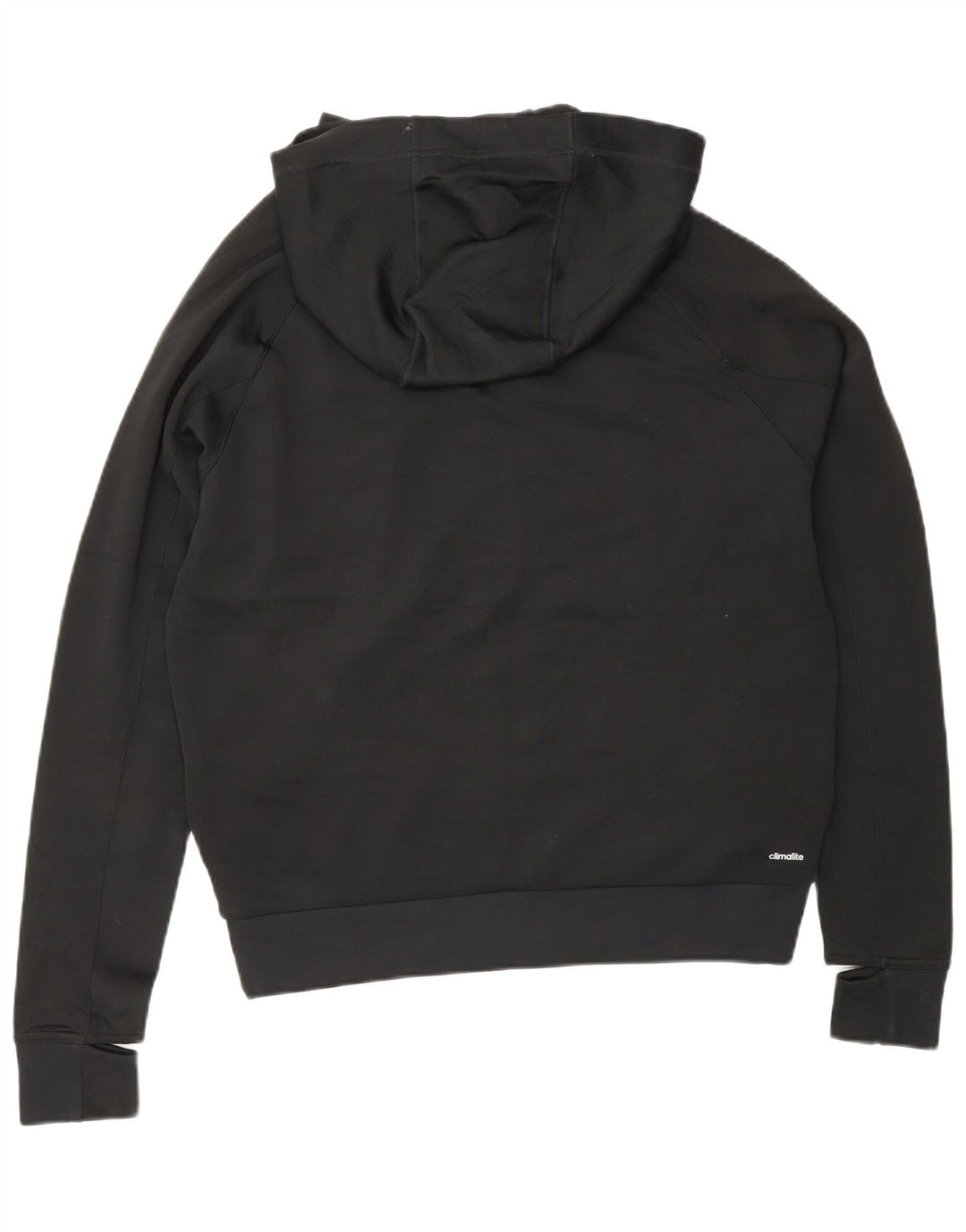 Женский свитер с капюшоном на молнии Adidas Climalite Oversized UK 8/10, маленький черный