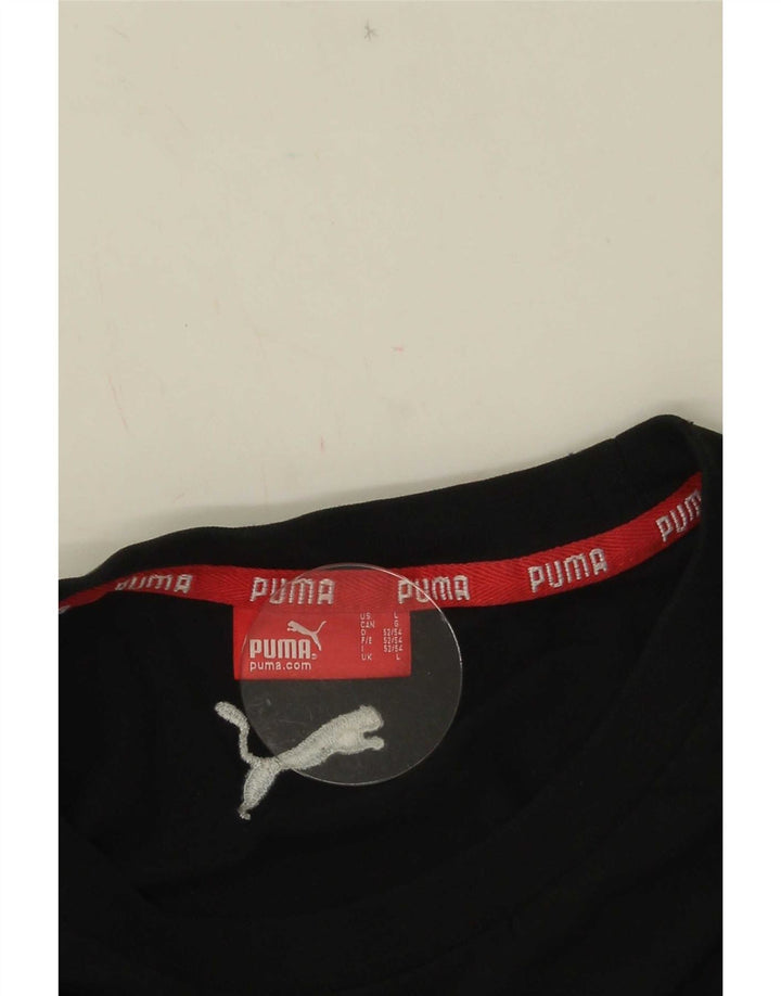 Мужская футболка с рисунком Puma, большая черная