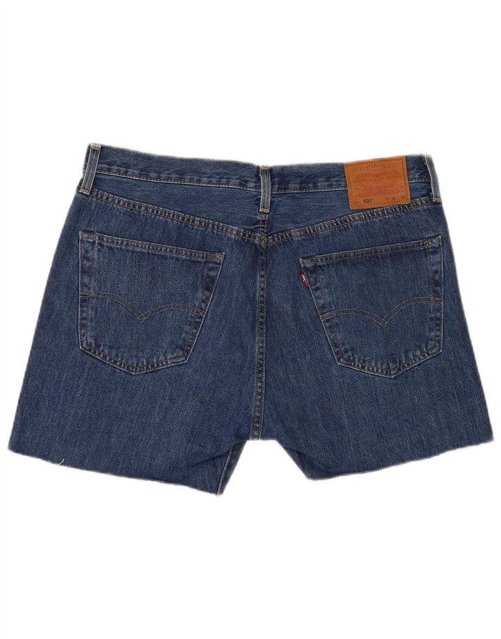 Мужские джинсовые шорты Levi's 501 W36, большие синие, хлопок
