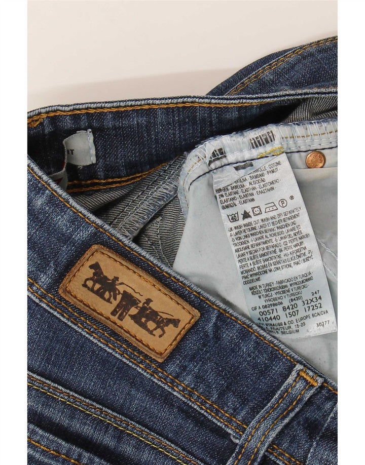 Женские узкие джинсы Levi's 571 W32 L28 синие, хлопок