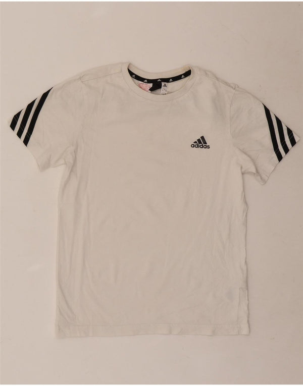 Футболка Adidas для мальчиков, топ 11-12 лет, белый хлопок