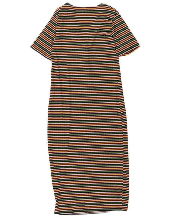 Женское платье-футболка Zara Trafaluc UK 10, маленькое, разноцветное в полоску