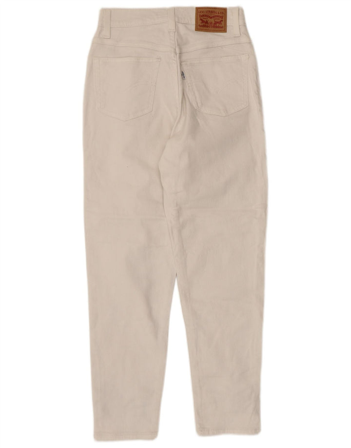 Женские укороченные джинсы Levi's Mom W24 L24, белый хлопок