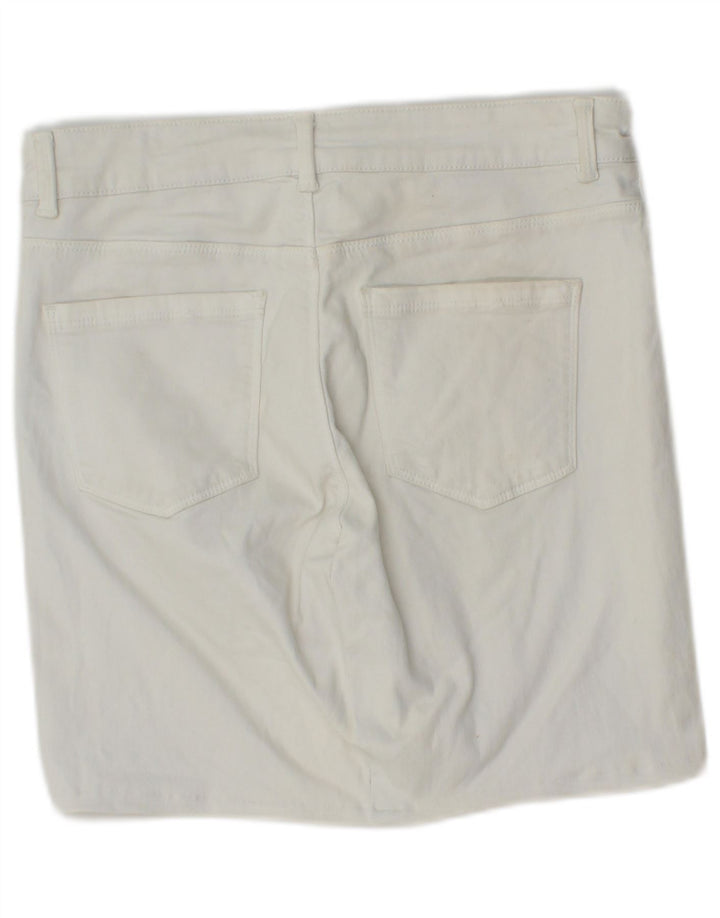 Женские джинсовые шорты Oasis UK 12 Medium W28 Белый хлопок