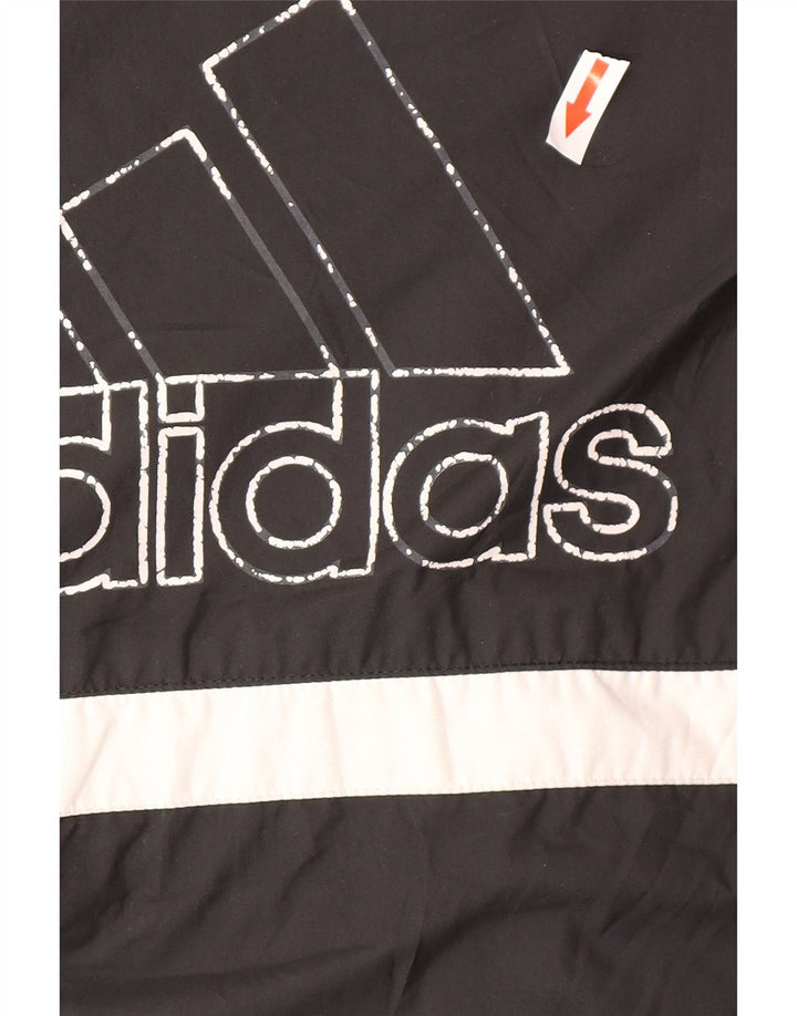 Ветровка Adidas для мальчиков с рисунком 13-14 лет, черный полиамид