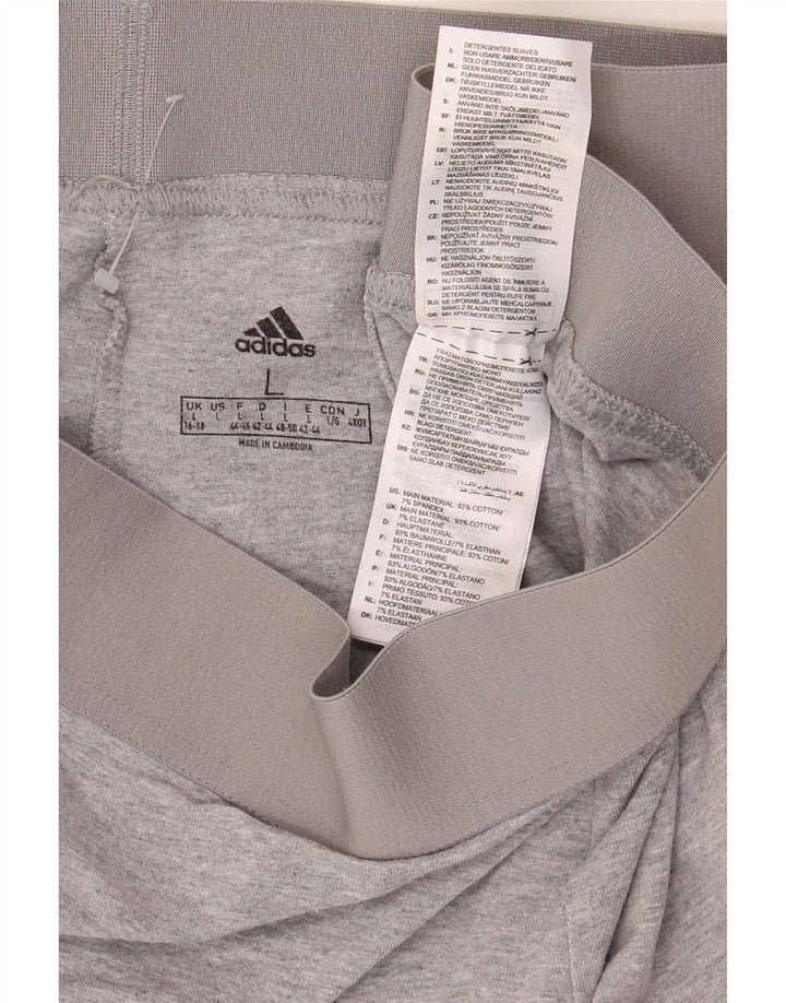 Женские леггинсы Adidas UK 16/18, большие серые хлопковые