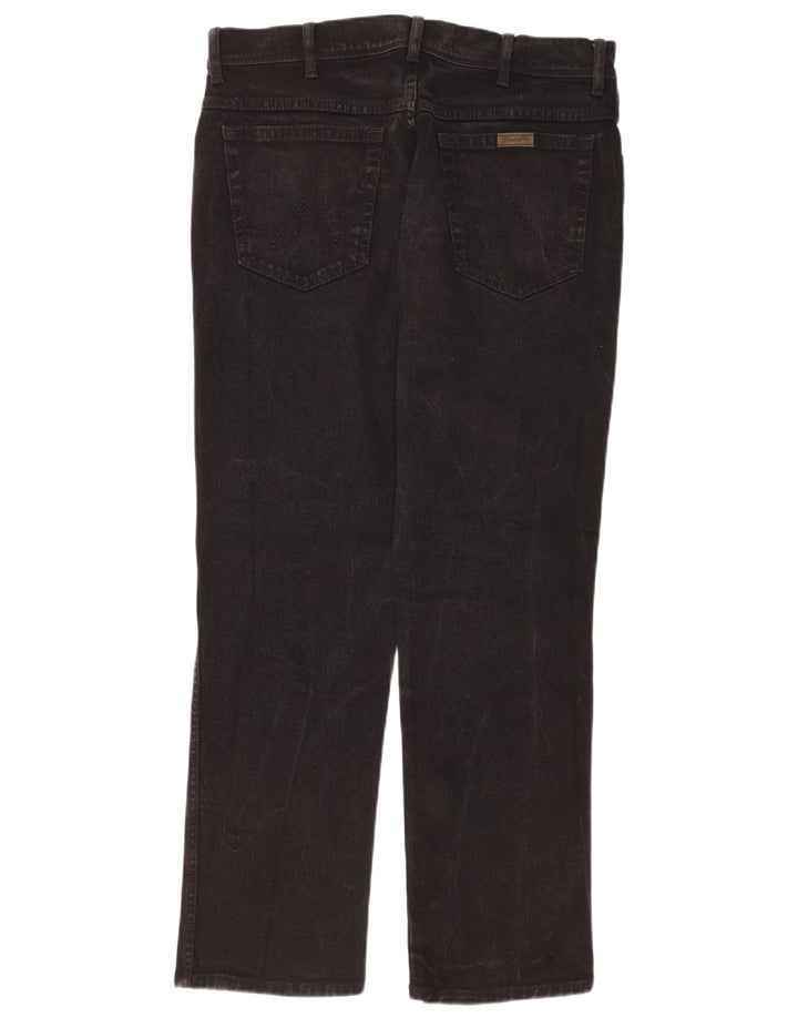 Мужские прямые джинсы Wrangler стандартного кроя W36 L32, черный хлопок