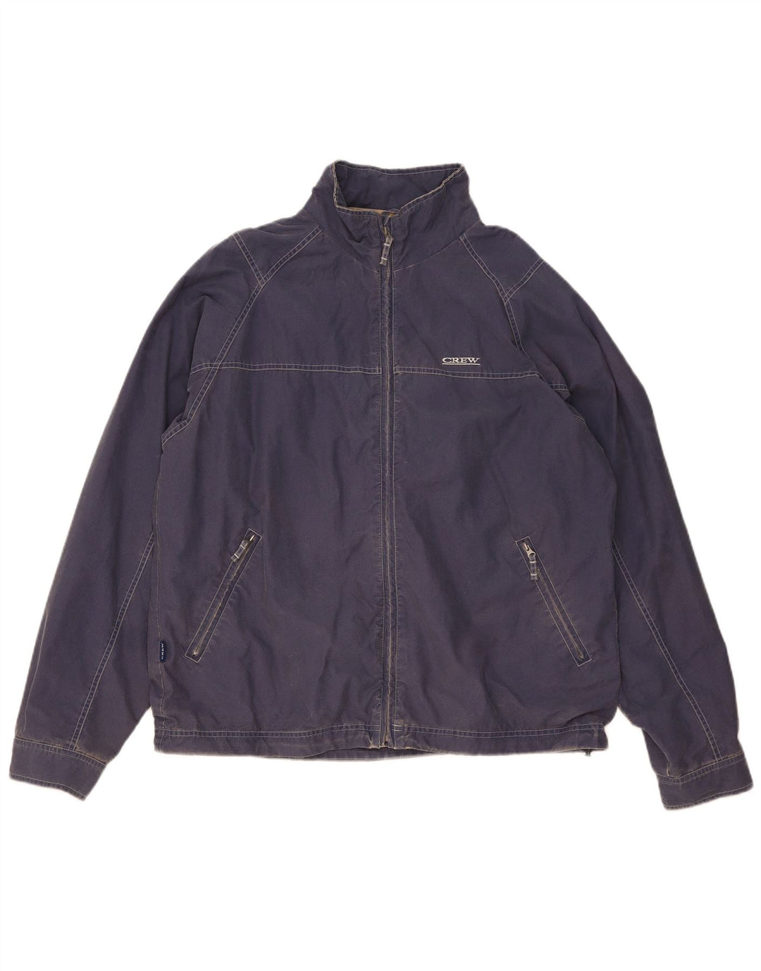 Мужская куртка-бомбер Crew Clothing UK 38, хлопок среднего синего цвета
