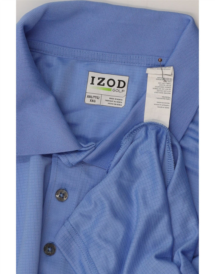 Мужская рубашка поло IZOD Big & Tall 2XL, синяя, полиэстер