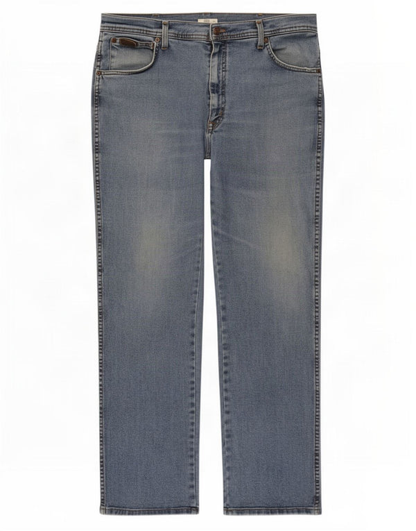 Мужские прямые джинсы Wrangler Texas Stretch W38 L32, синий хлопок