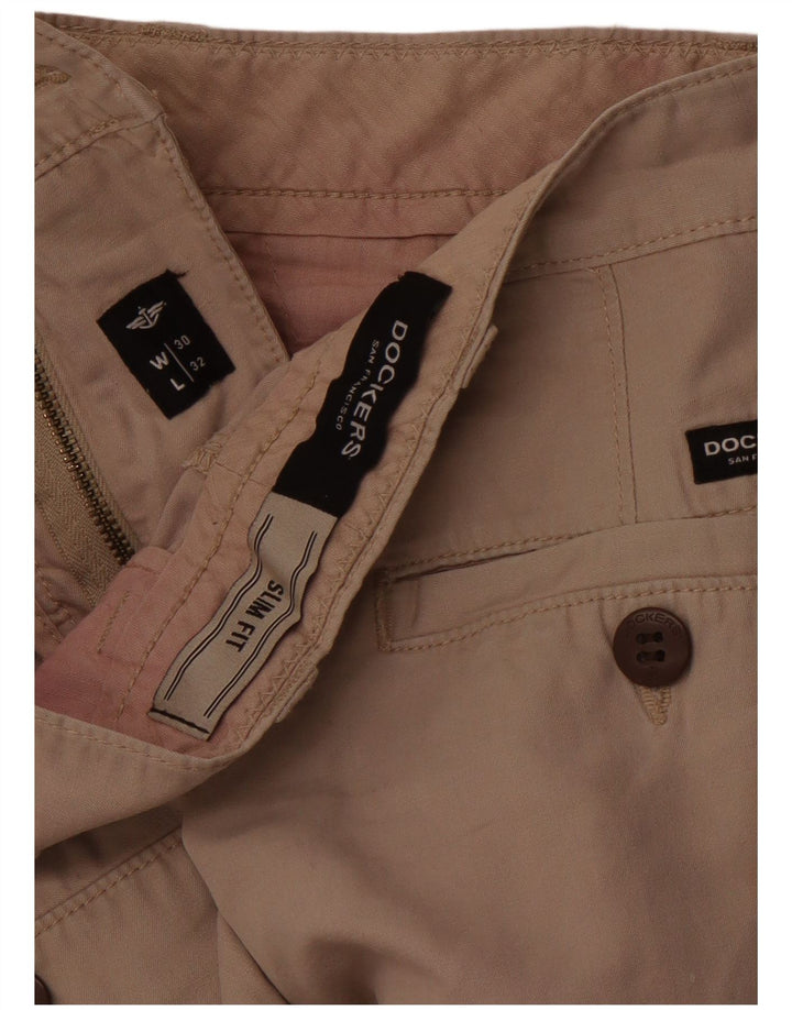 DOCKERS Женские брюки-чиносы узкого кроя W30 L28 Бежевые