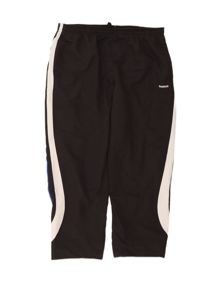 REEBOK Mens Tracksuit Trousers XL  Black Colourblock Polyester Vintage Reebok and Second-Hand Reebok from Messina Hembry 