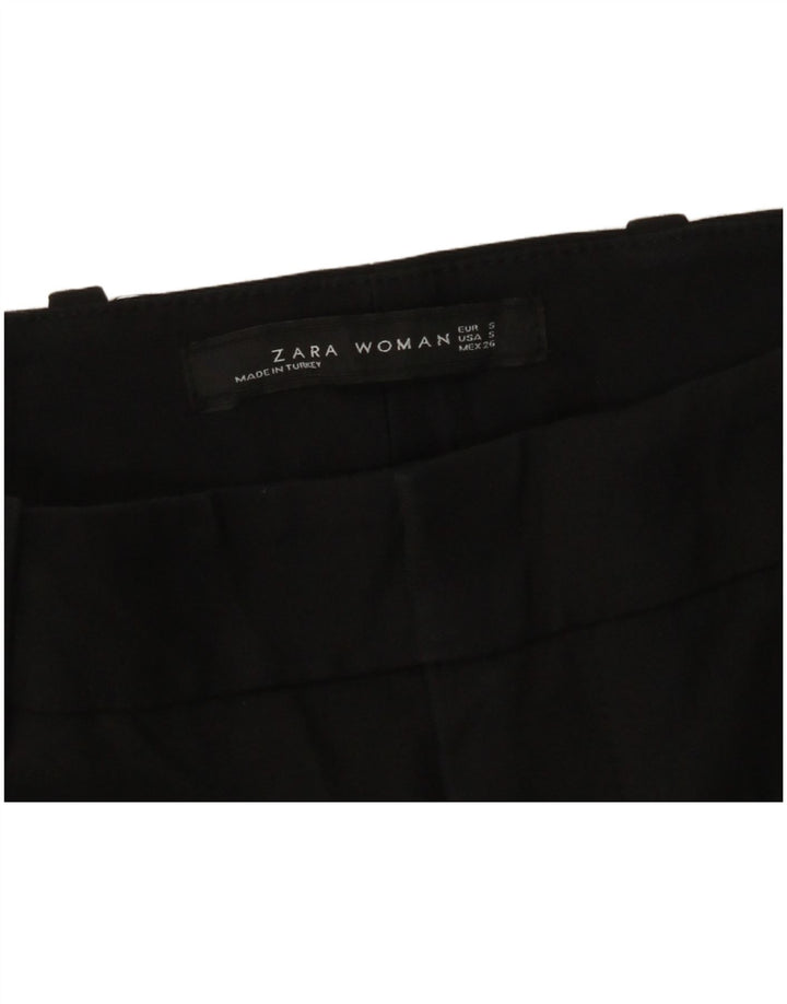 ZARA Womens Slim Chino Trousers Small W26 L27 Black