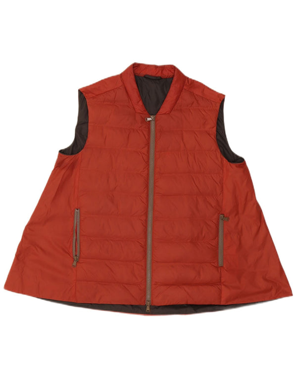 Женский утепленный жилет Brunello Cucinelli IT 44 XS оранжевый нейлон