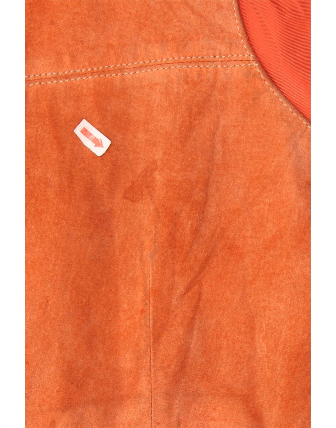 Винтажный мужской замшевый жилет маленького размера из коричневой кожи