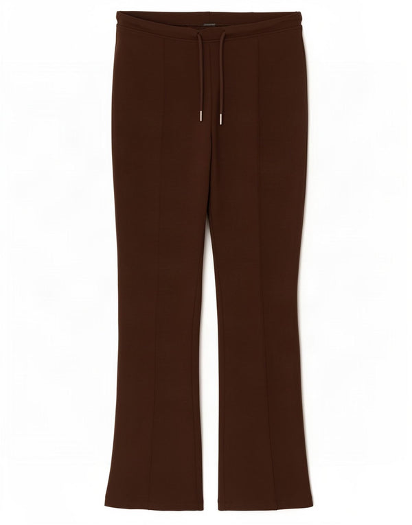 Женские спортивные брюки-клеш Zara UK 14, большие коричневые, хлопковые
