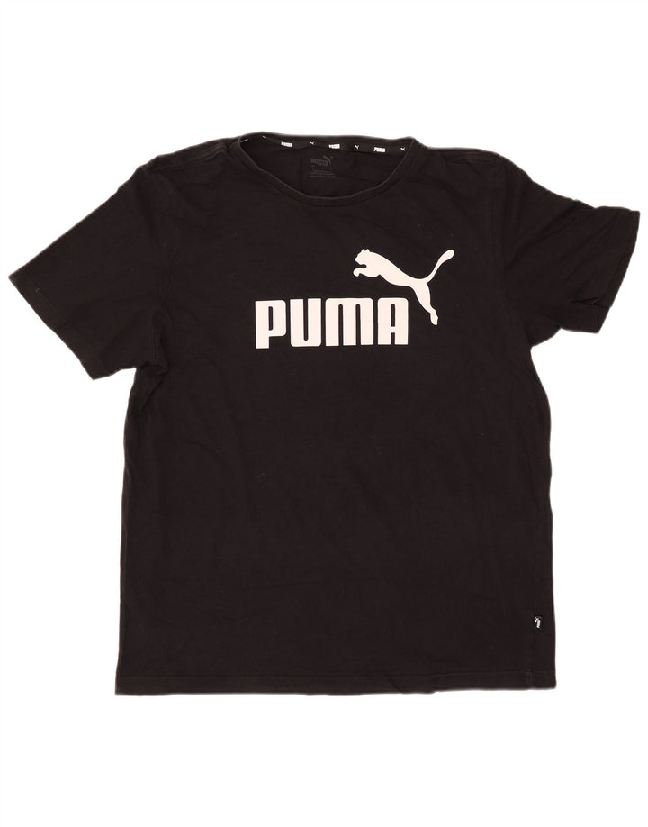 Мужская футболка с рисунком PUMA, большая черная