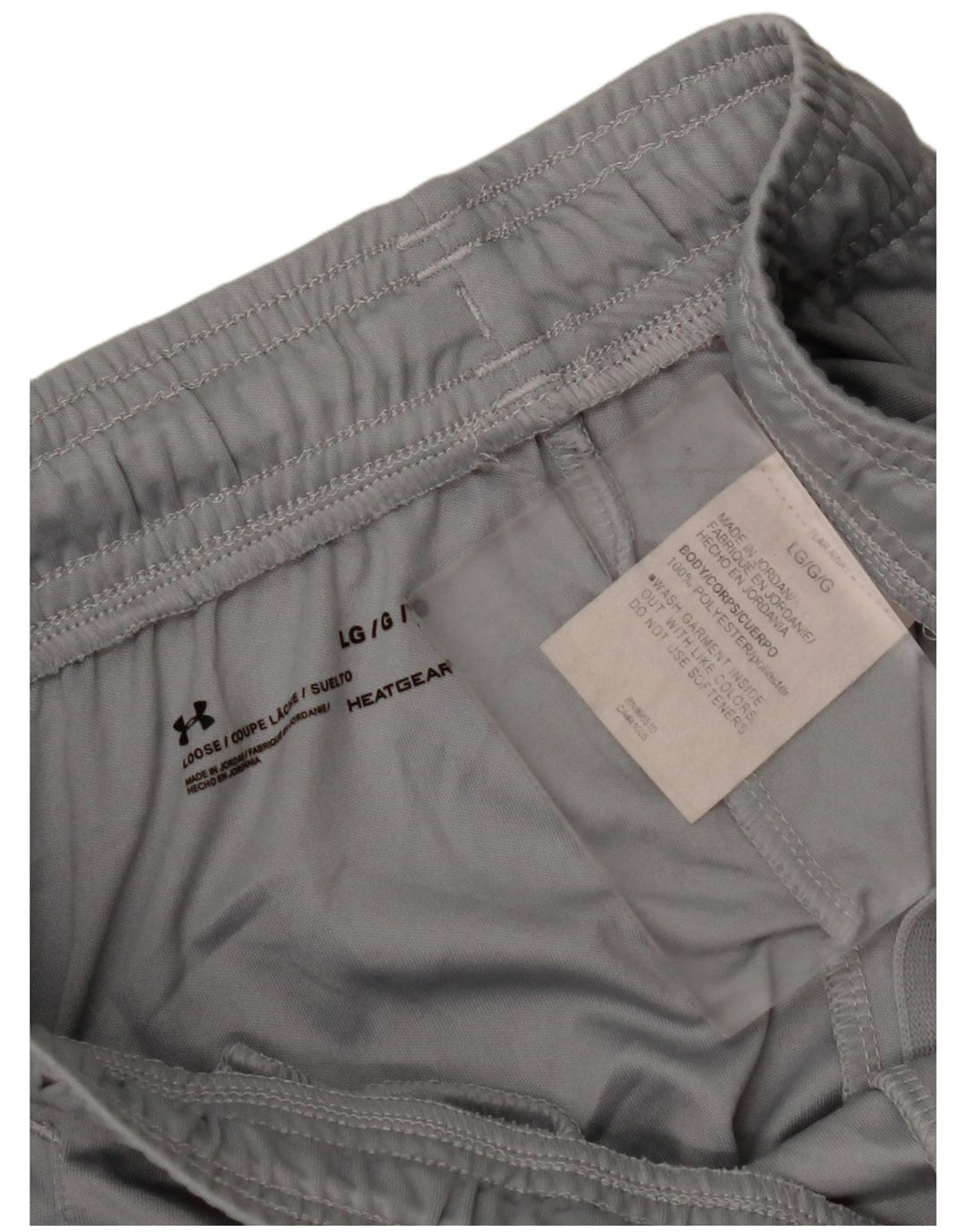 Мужские спортивные шорты с графическим рисунком UNDER ARMOR, большие размеры, серый полиэстер