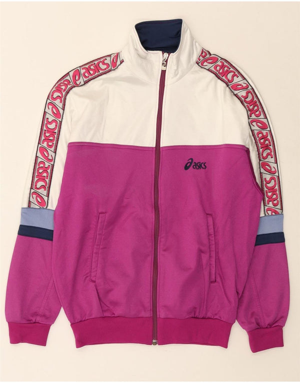 Женский спортивный костюм ASICS с графическим рисунком IT 46, большой фиолетовый с цветными блоками