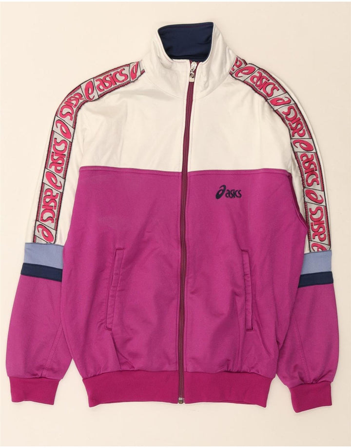 Женский спортивный костюм ASICS с графическим рисунком IT 46, большой фиолетовый с цветными блоками