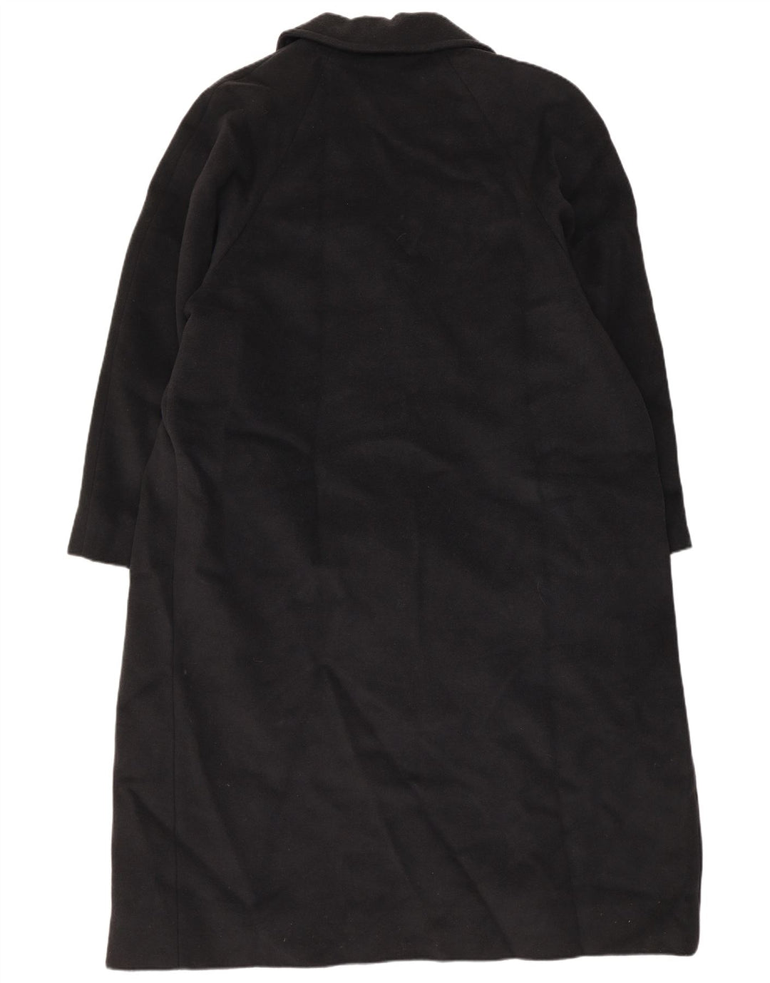 Винтажное женское двубортное пальто IT 52 2XL Серое из натуральной шерсти