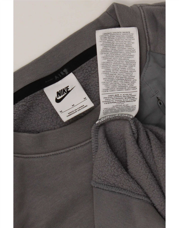 Мужской свитшот с рисунком Nike, хлопковый джемпер среднего серого цвета