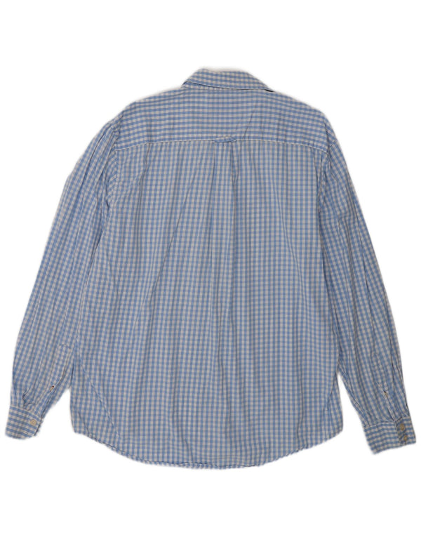Crew Clothing Мужская классическая рубашка размера XL из хлопка в синюю клетку