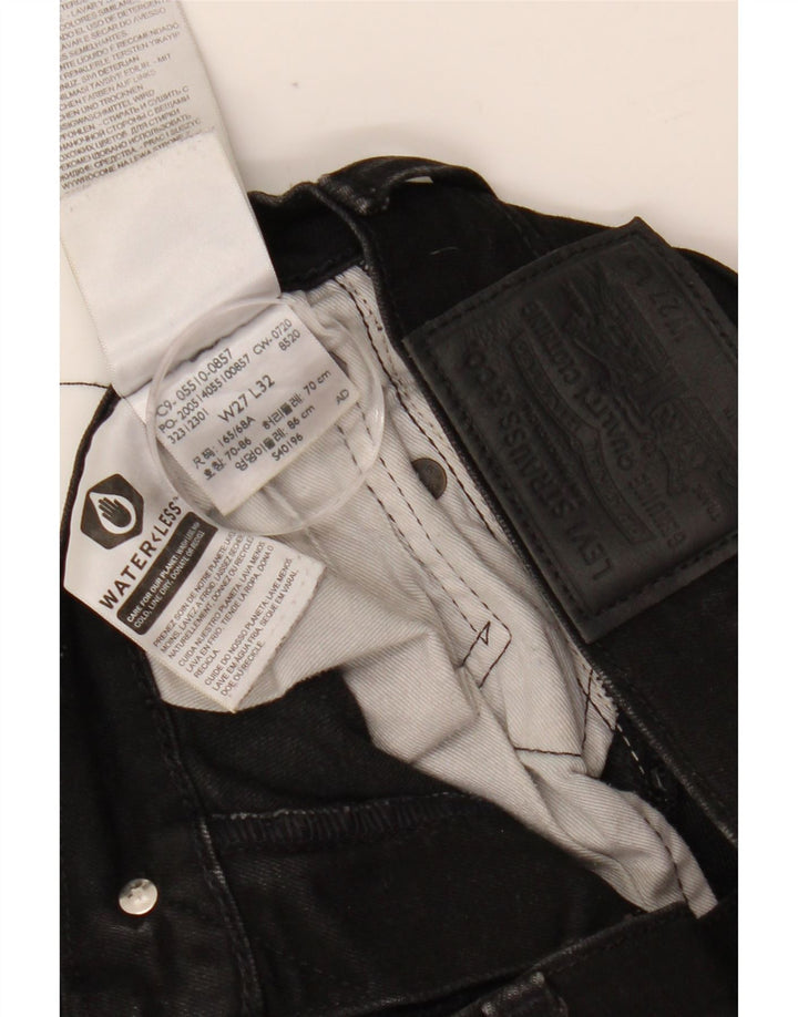 Женские джинсы скинни LEVI'S W27 L32, черный хлопок