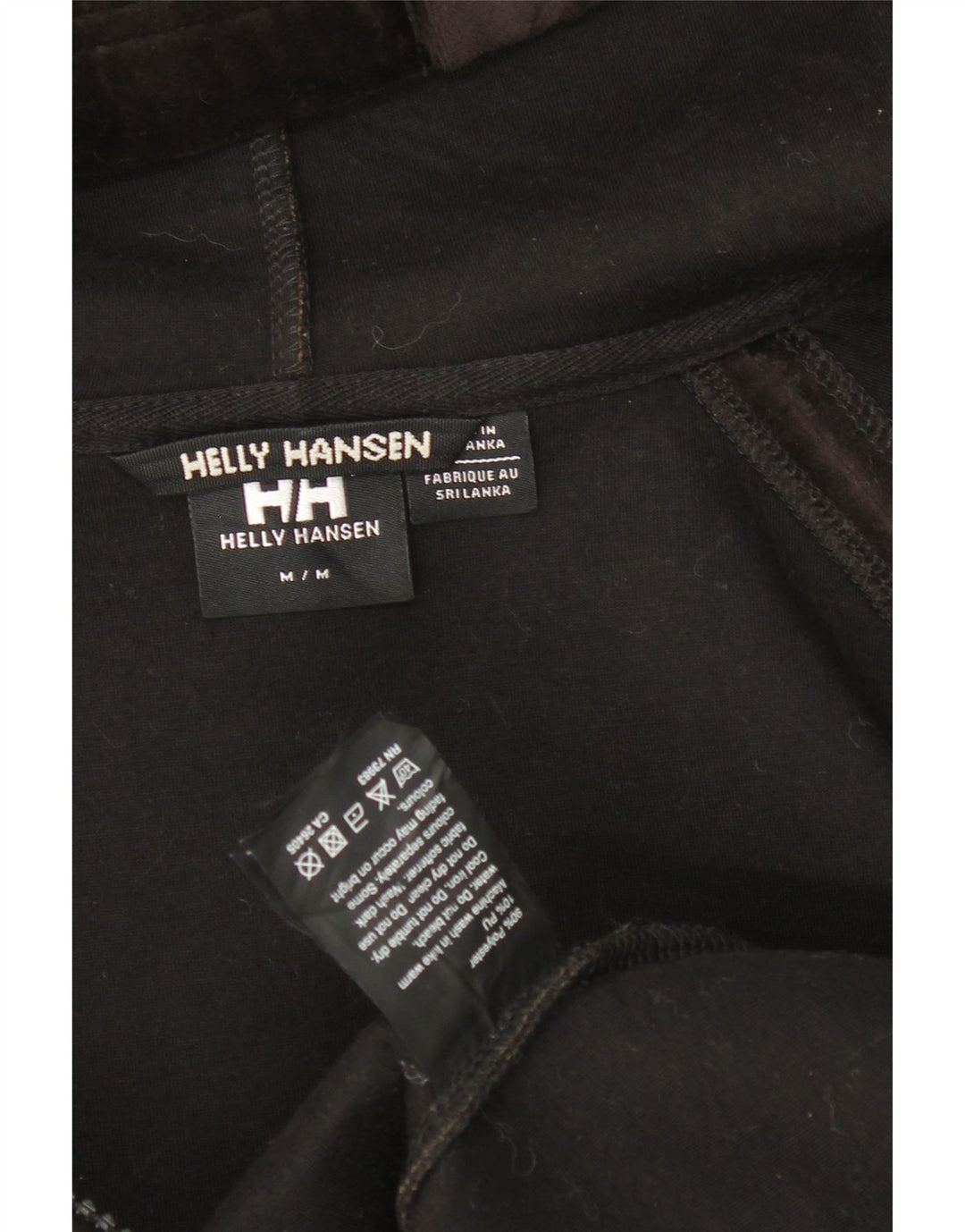 HELLY HANSEN Womens Velvet Zip Hoodie Sweater UK 12 Medium Brown Polyester Vintage Helly Hansen and Second-Hand Helly Hansen from Messina Hembry 