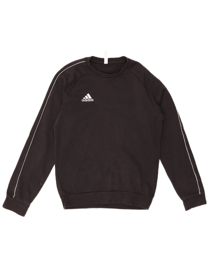 Мужской свитшот ADIDAS, маленький черный хлопковый джемпер