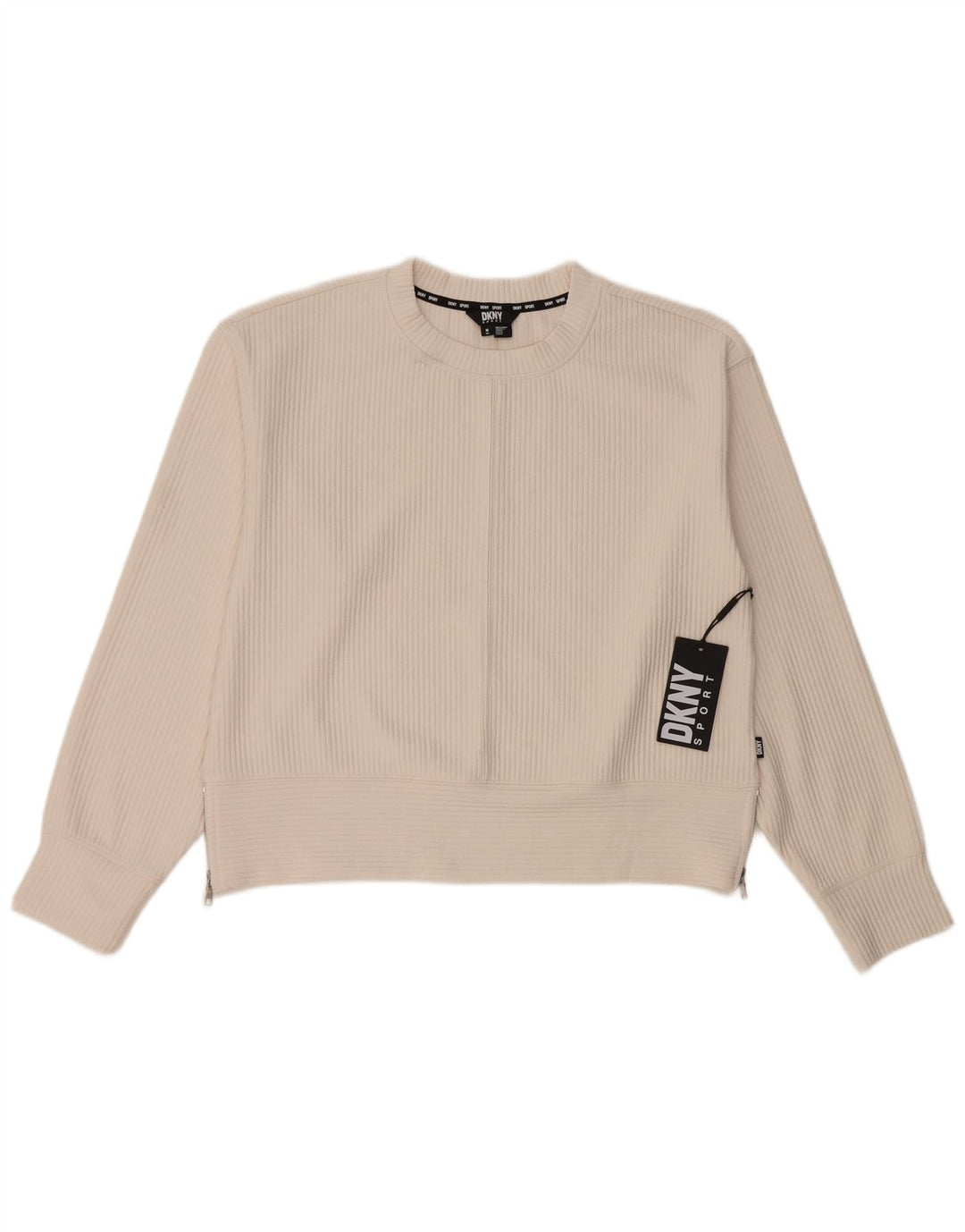 Женский свитер Dkny UK 14, средний белый полиэстер