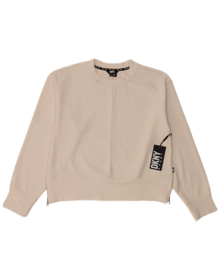 Женский свитер Dkny UK 14, средний белый полиэстер