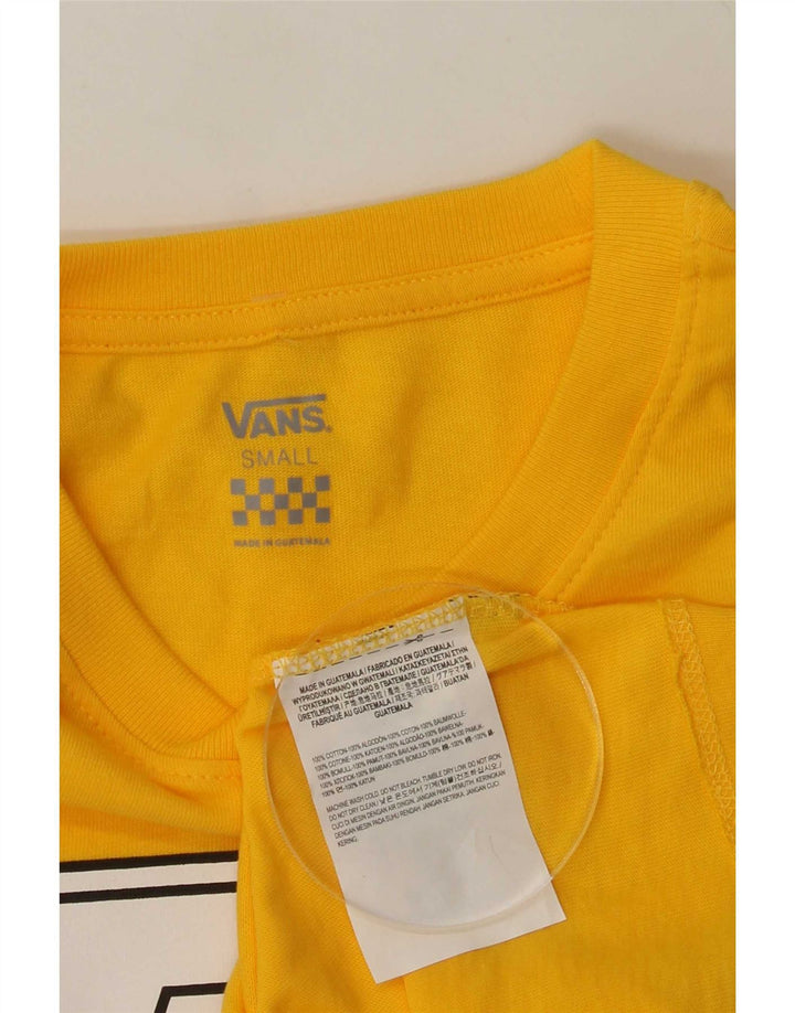Мужской топ с рисунком Vans, маленький желтый хлопок с длинными рукавами