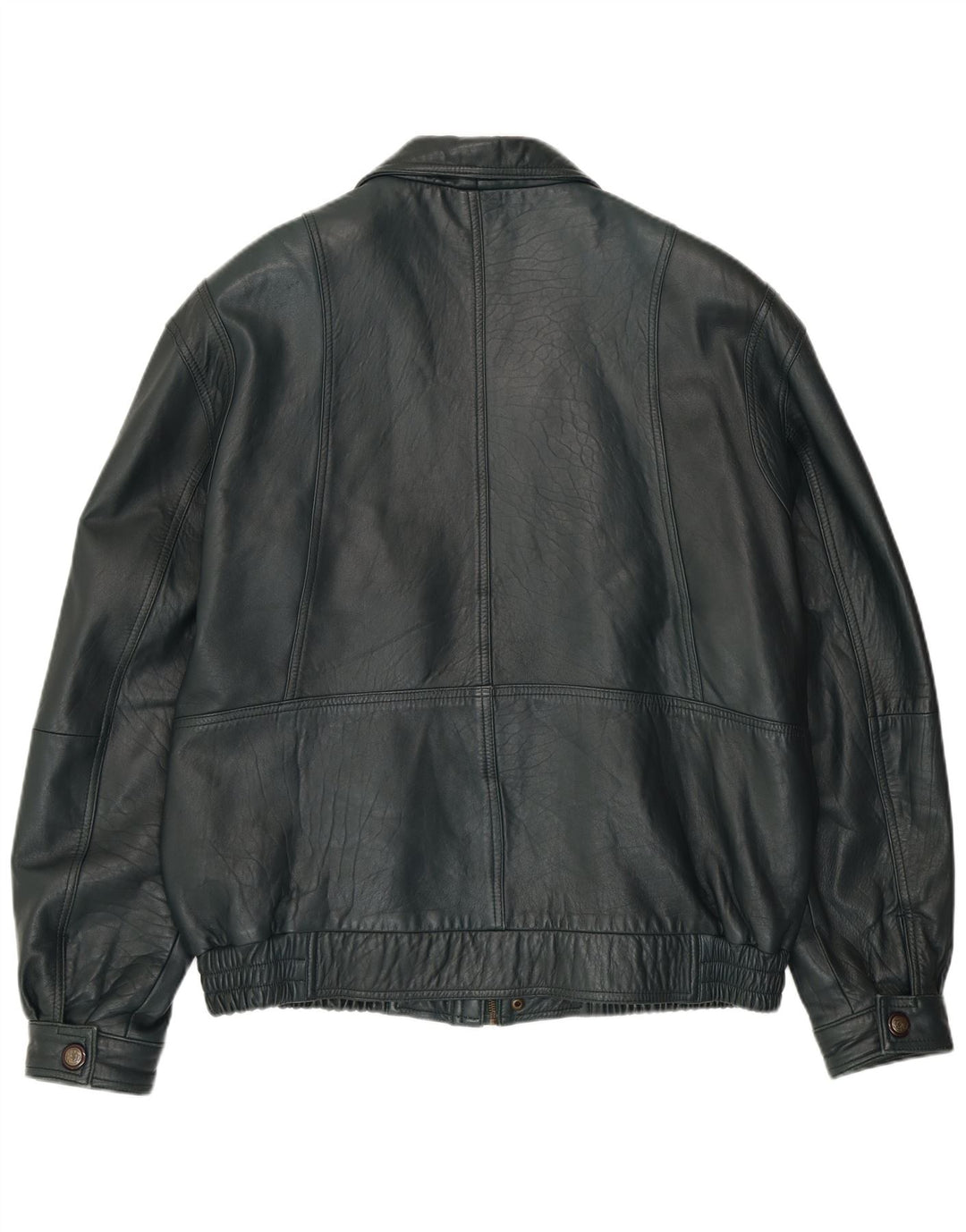 Мужская кожаная куртка VINTAGE EU 56 3XL зеленая кожа