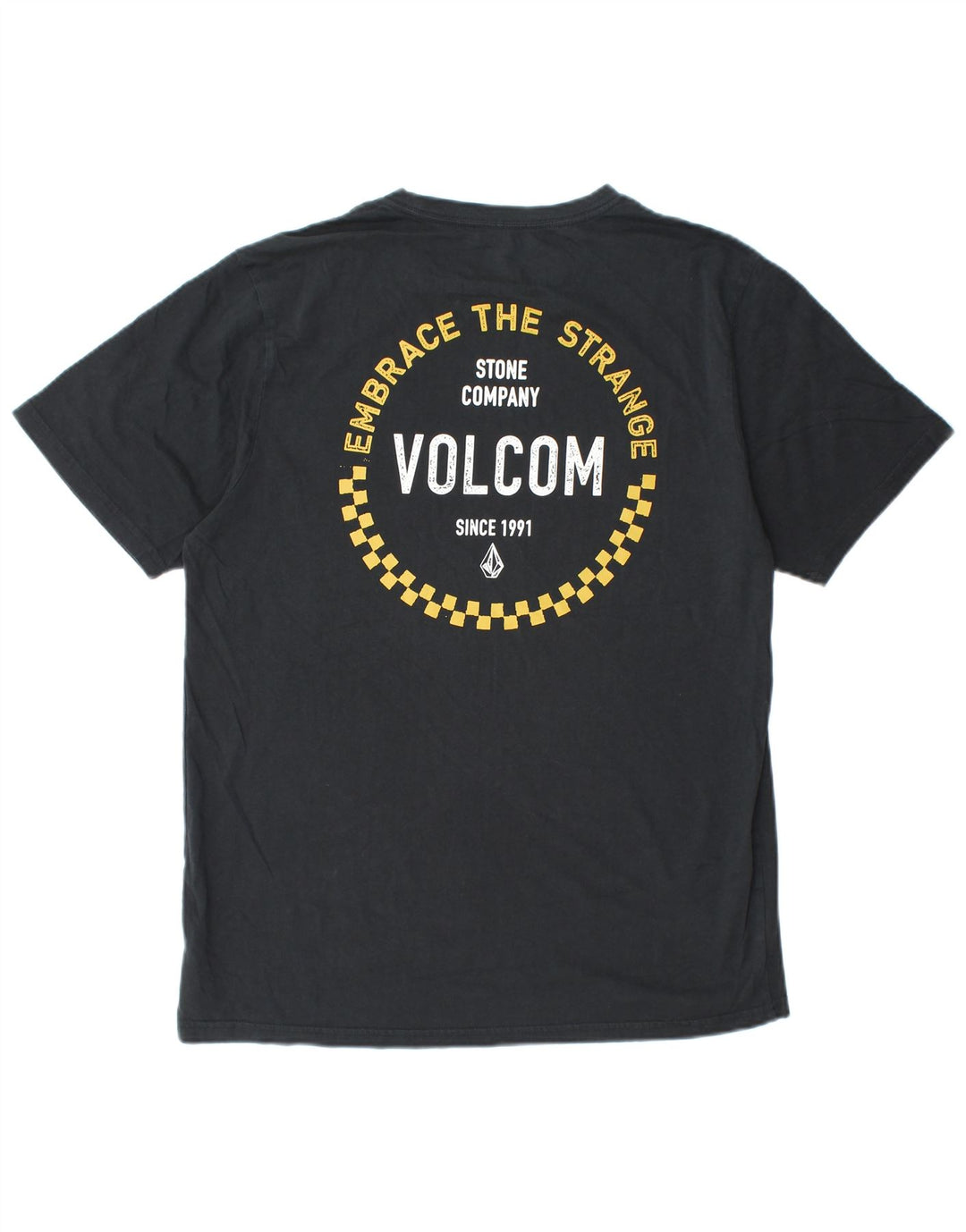 Мужская футболка с графическим рисунком VOLCOM, большой черный хлопковый топ
