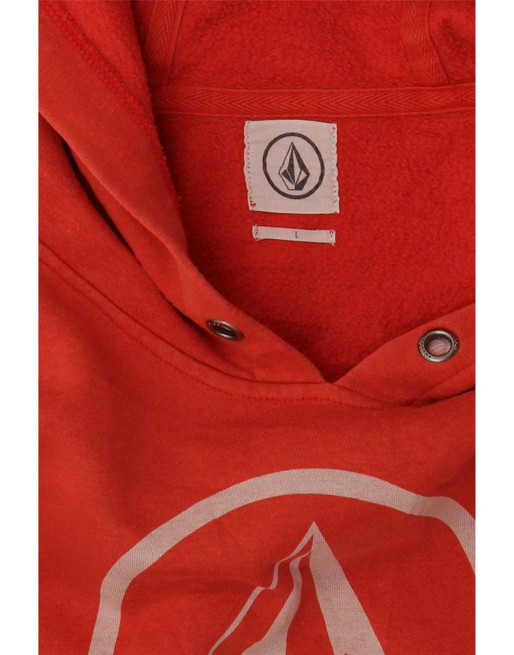 Мужской джемпер с капюшоном Volcom с рисунком, большой оранжевый
