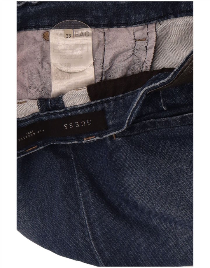 Guess Мужские узкие джинсы W33 L32 Темно-синие