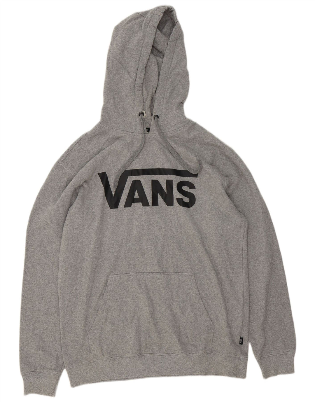 Мужской джемпер с капюшоном с рисунком Vans, большой серый, хлопковый