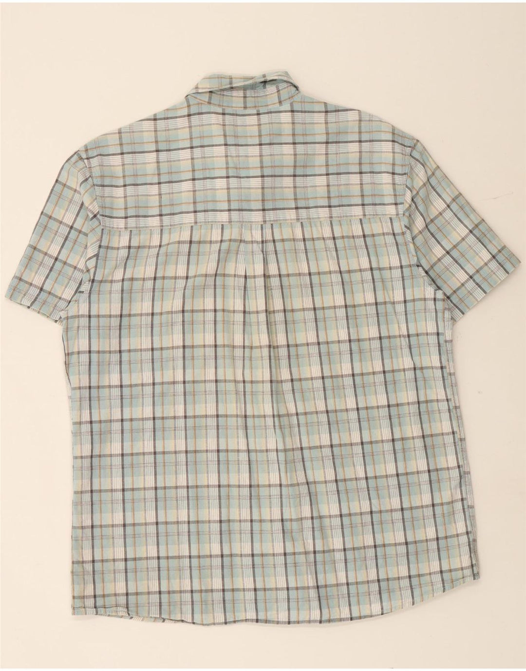 Мужская рубашка с коротким рукавом WRANGLER, большая синяя клетка, хлопок