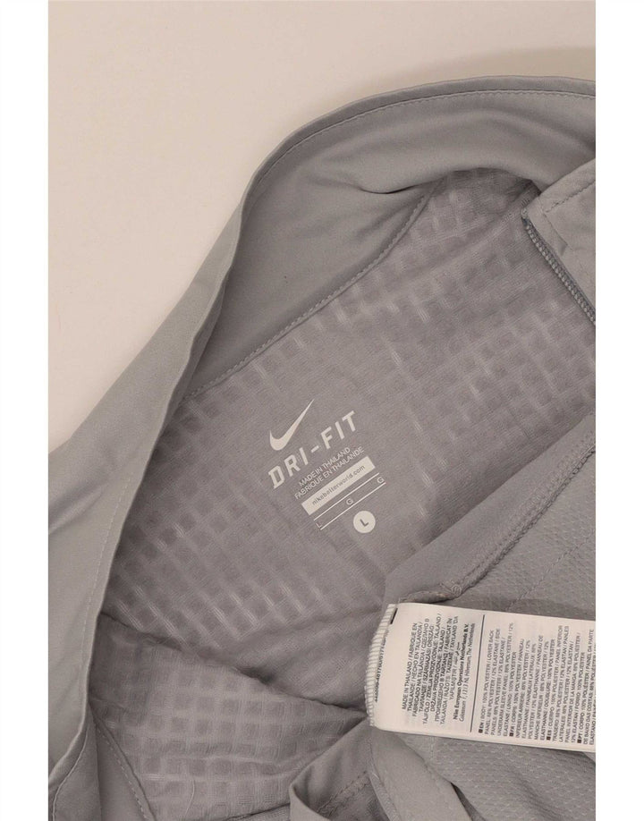 Мужская спортивная куртка Nike Dri Fit, большая серая куртка из полиэстера