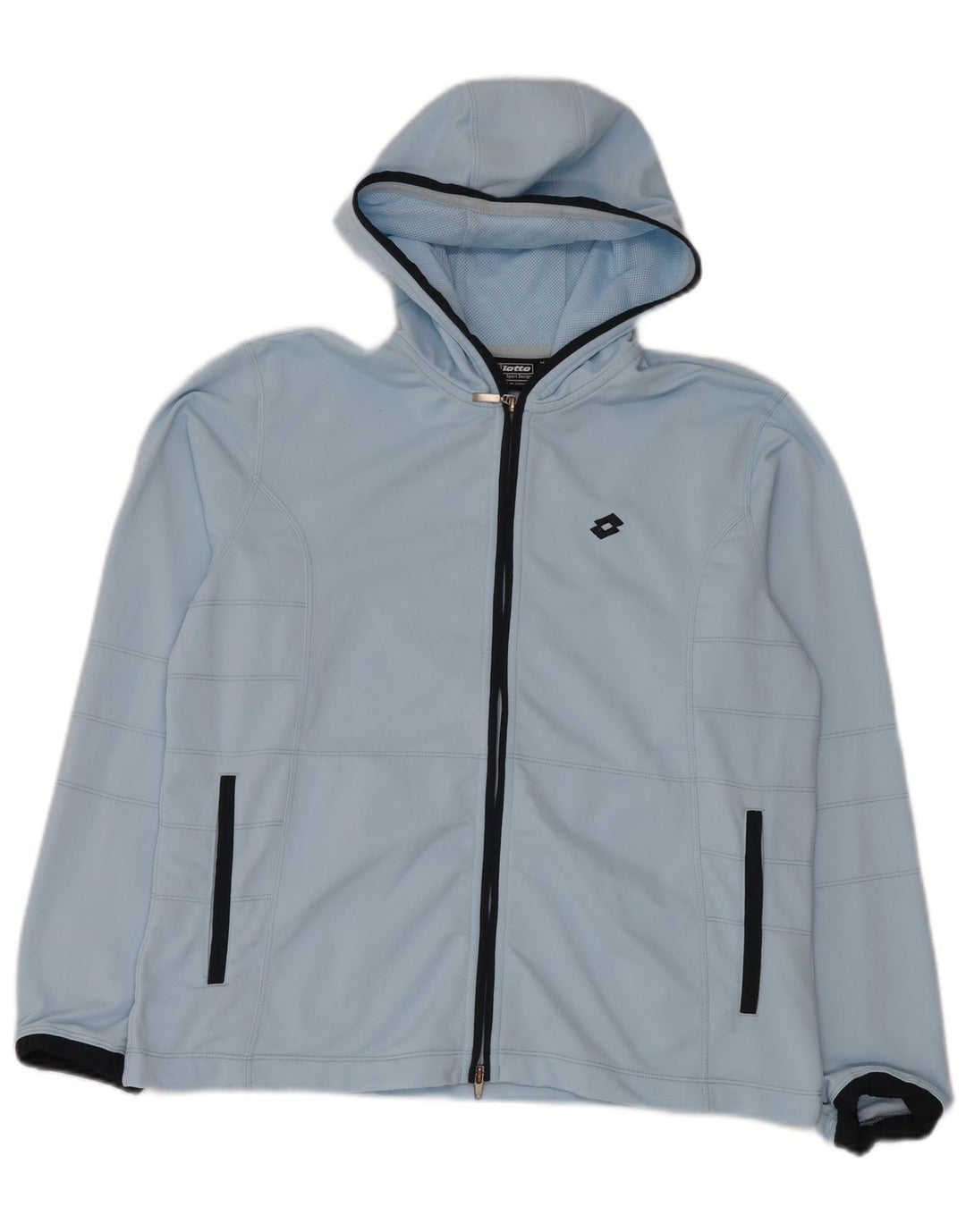 Женский спортивный костюм с капюшоном Lotto, верхняя куртка UK 14, средний синий полиэстер