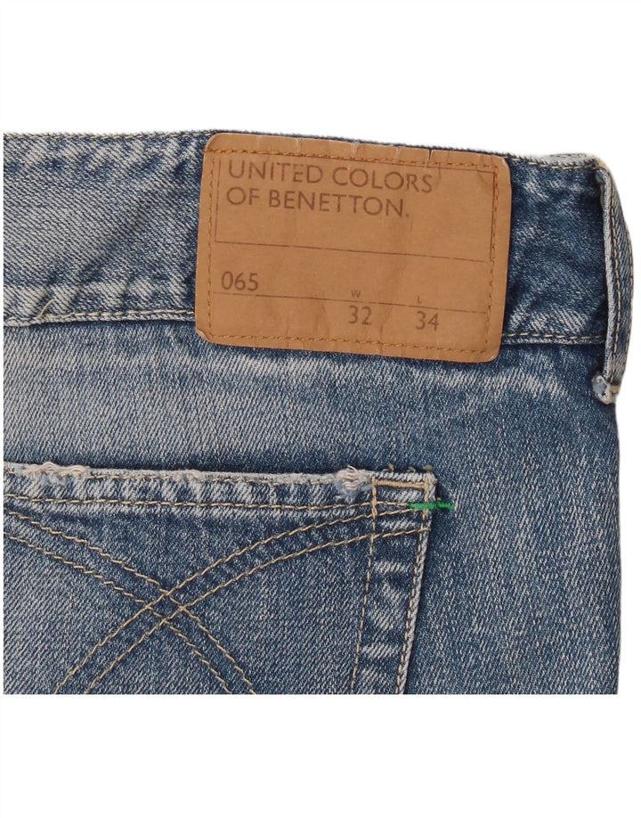 Женская джинсовая юбка Benetton W32, большая синяя, хлопок