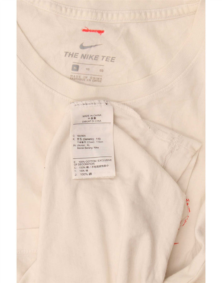 Мужская футболка с рисунком Nike Top XL, белый хлопок