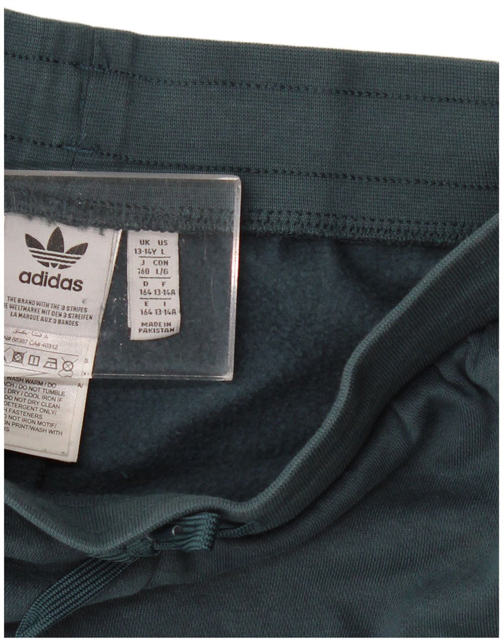 Спортивные шорты ADIDAS для мальчиков 13-14 лет, зеленый полиэстер