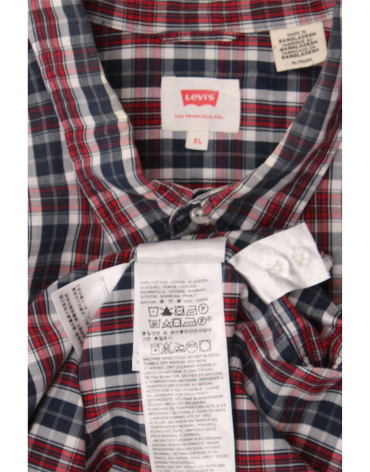 Мужская рубашка стандартного кроя Levi's XL, хлопковая разноцветная клетка