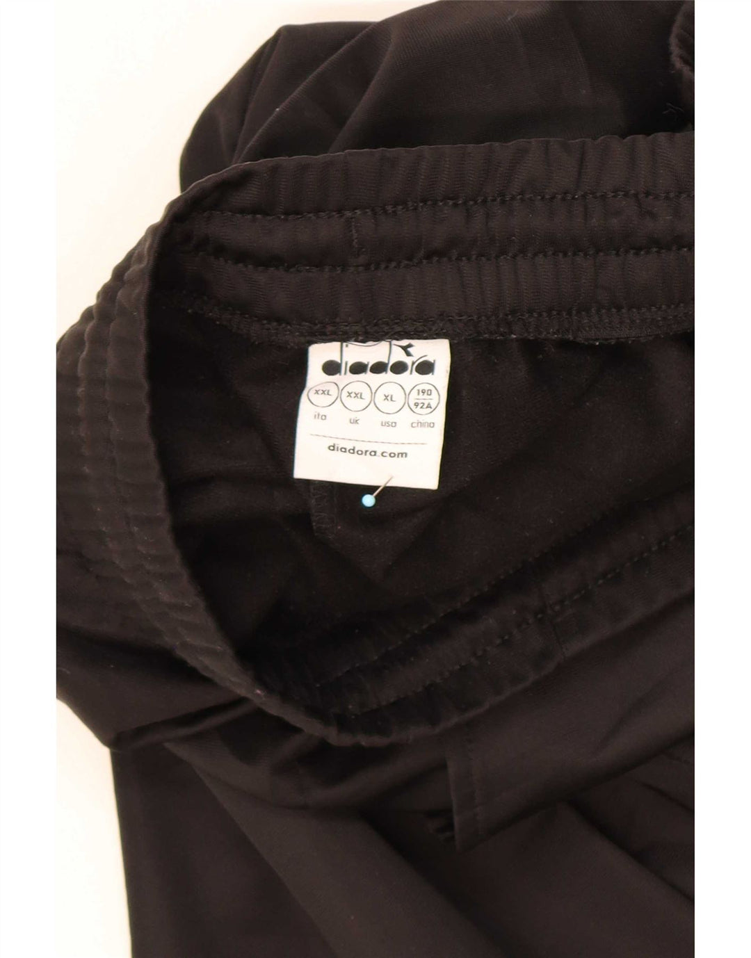 Мужские спортивные брюки Diadora 2XL, черный полиэстер