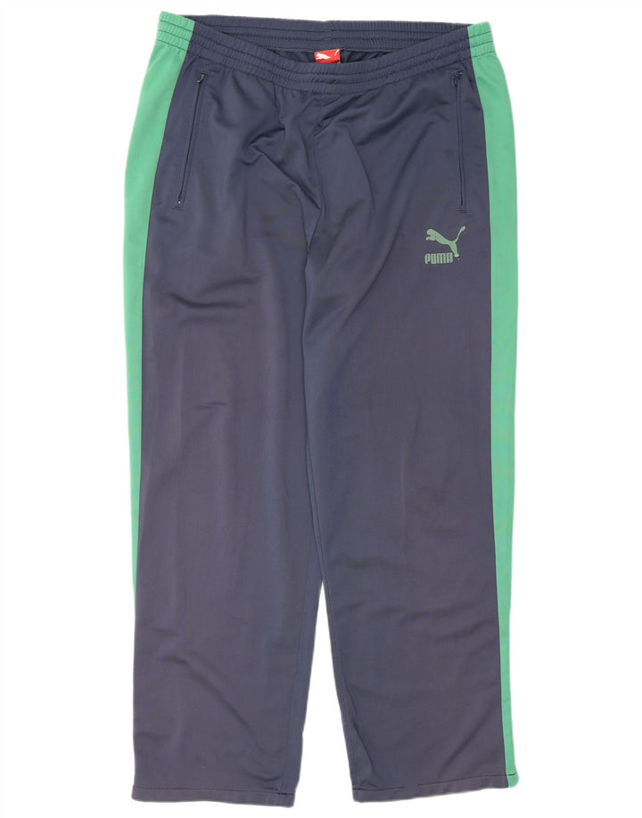 Мужские спортивные брюки Puma XL темно-синие с цветными блоками